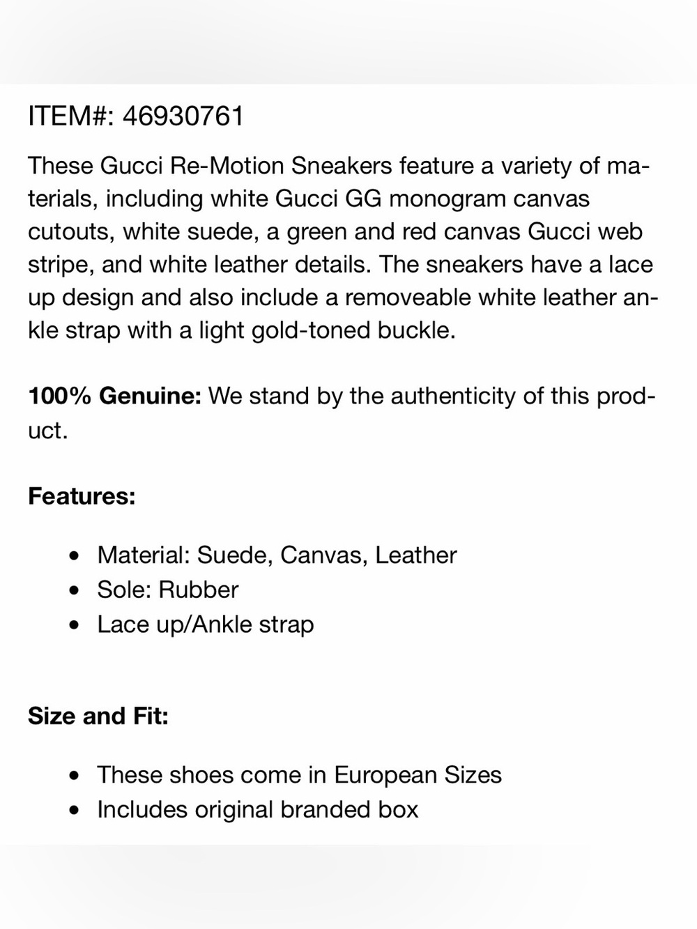 Gucci Re-Motion Sneakers - Picture 4 of 6
